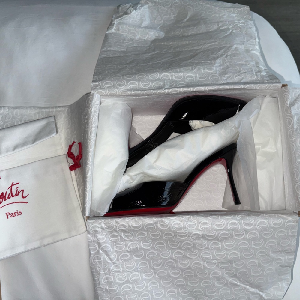 Christian Louboutin Me Dolly Peep Toe Slide Sandal - Picture 7 of 14